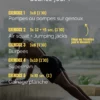 Exemple de séance du programme Elevate One à la maison : plan d'entraînement de la semaine 1 avec pompes, squats, burpees, superman et gainage, illustré par un athlète réalisant des pompes inclinées en extérieur.